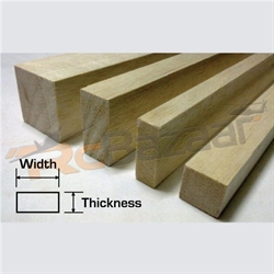 Picture of Model Grain 150 mm Balsa Hard Block 12 mm x 50 mm