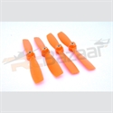 Picture of Orange selflocking 5 X 4.5 Avionic unbreakable bullnose PC Glass