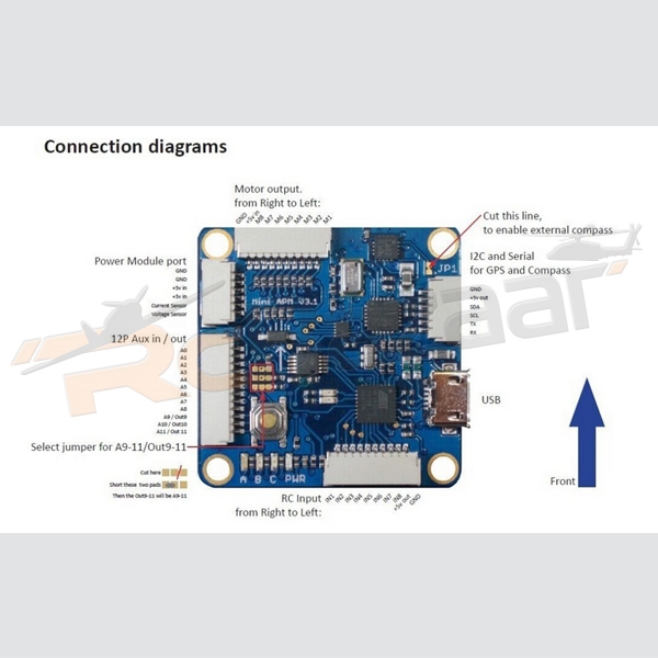 RcBazaar. Mini APM V3.1 Mini ArduPilot Mega FC with NEO 6M GPS