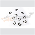 Picture of (10 nos) E - ring clips Inner dia 4mm original ZD racing 10076