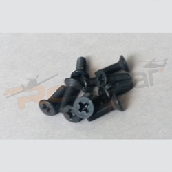 Picture of (10 nos) M3 * 10 Flat head screws Original ZD racing 10084